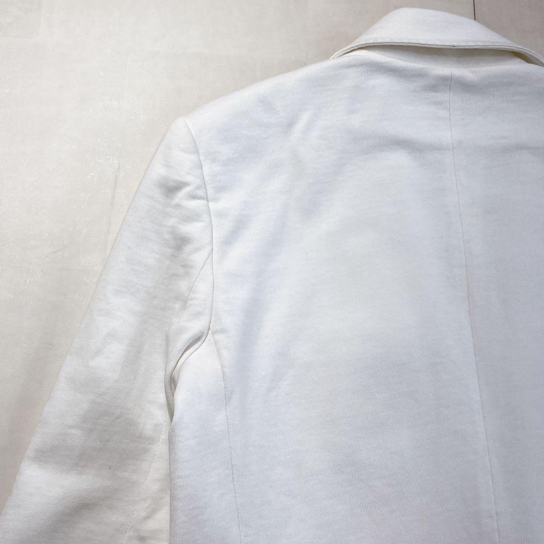 美品 ラルフローレン 白ブレザー 銀ボタン 針金糸 刺繍 エンブレム ジャケット