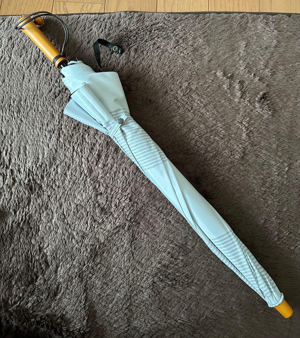 サンバリア100 ２段折り　ボーダーグレー