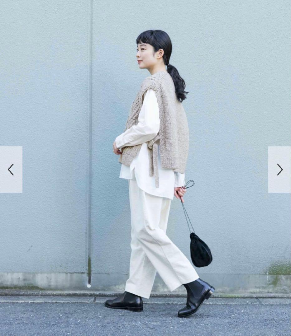 新品タグ付◉ グレー　かぐれ ペルーアランニットベスト　DOORS