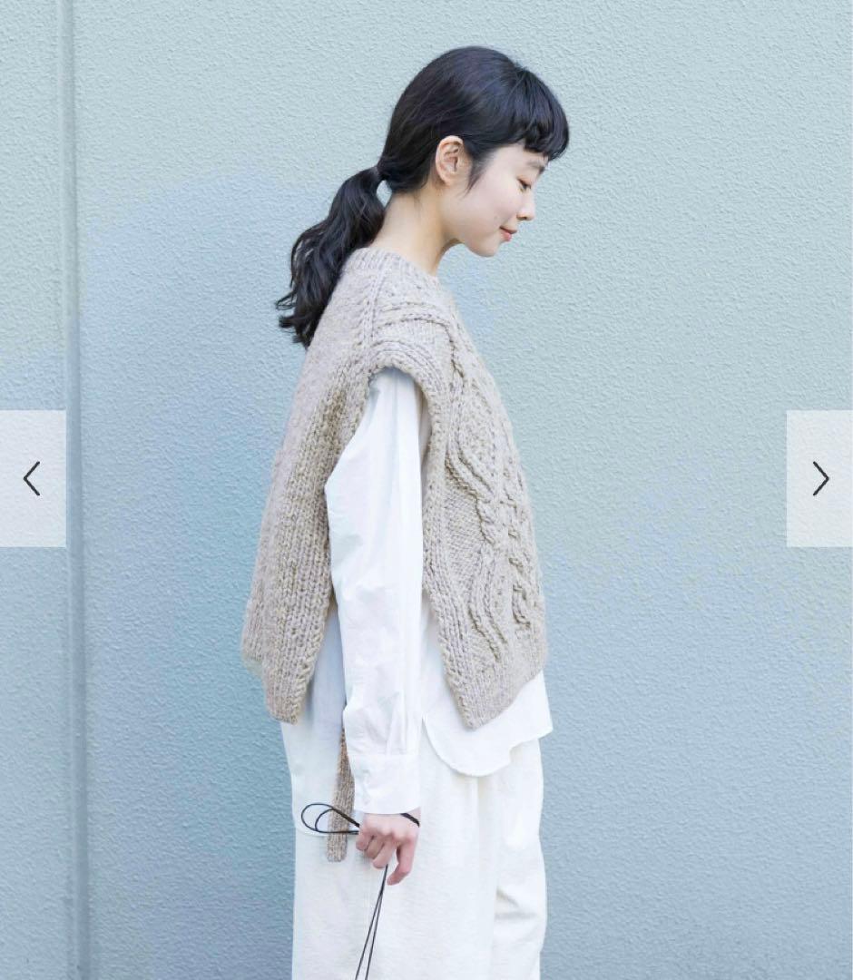 新品タグ付◉ グレー　かぐれ ペルーアランニットベスト　DOORS