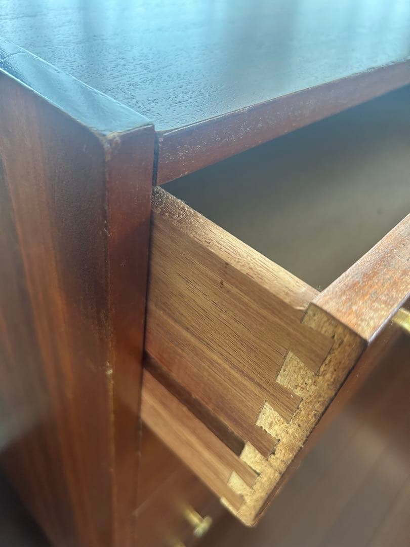 アンティーク木製チェスト5段引き出し