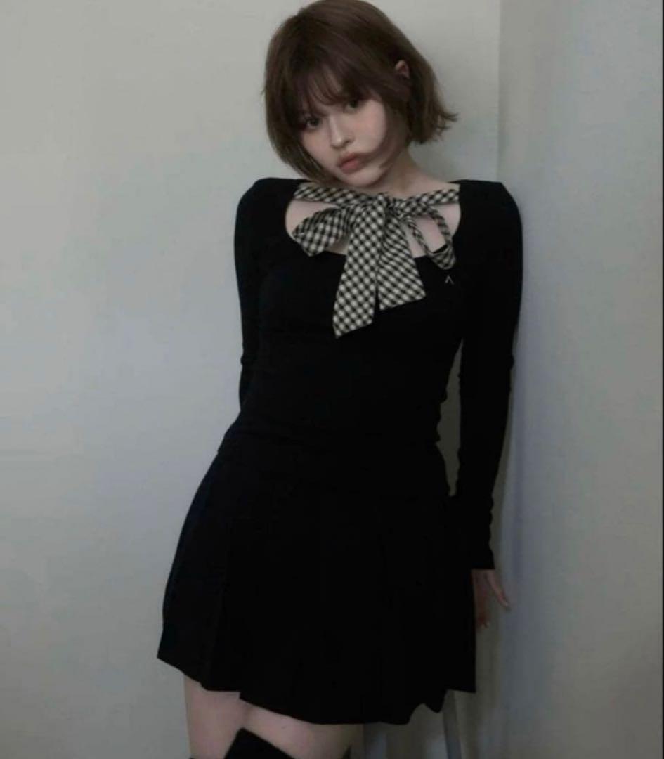 ✨✨✨アンドマリー Ami ribbon check tops