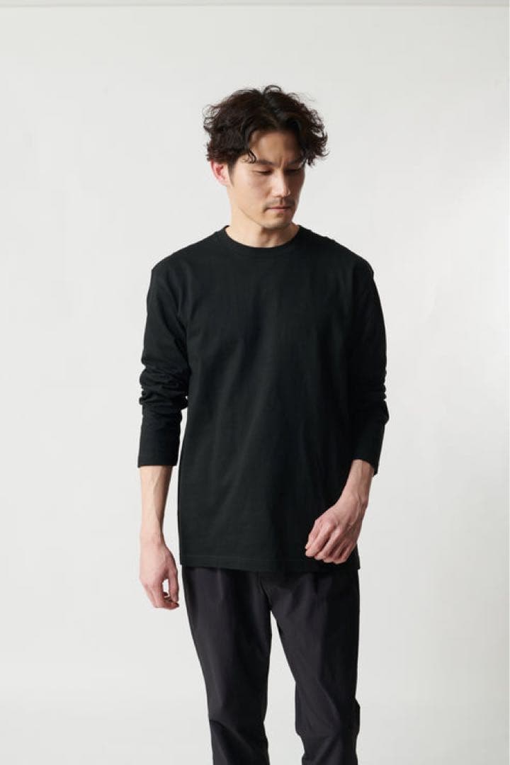 リライブ シャツ コットン 長袖無地 & メンズ スパッツ 上下セット L