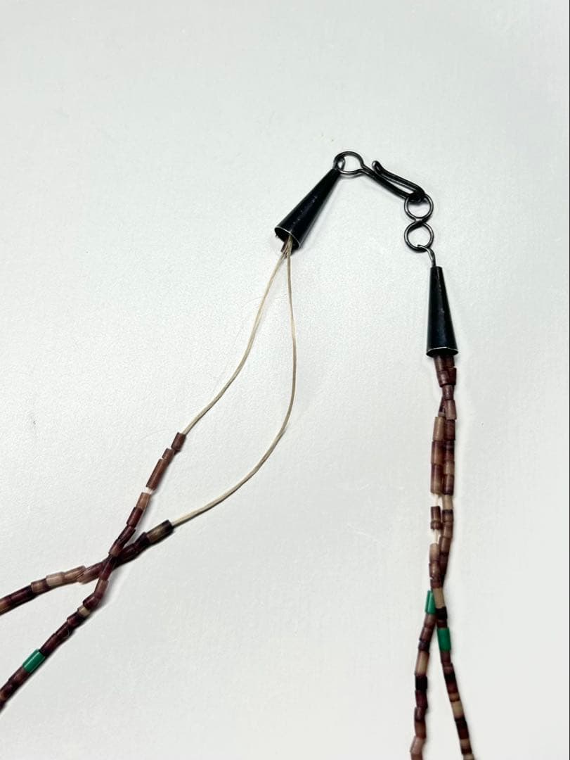 ズニ族 フェティッシュネックレス 2連 天然石 アニマル