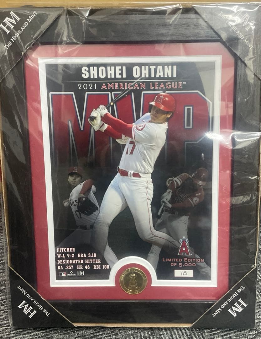 MLB 大谷翔平 2021 MVP受賞記念 ブロンズ フォト 限定