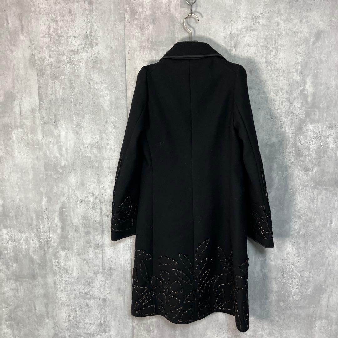 MOSCHINO フラワー刺繍 ロングコート