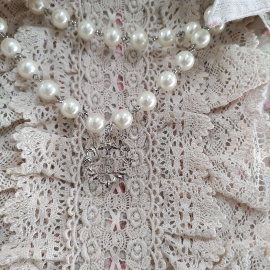 フリルリボン付き花柄ワンピース