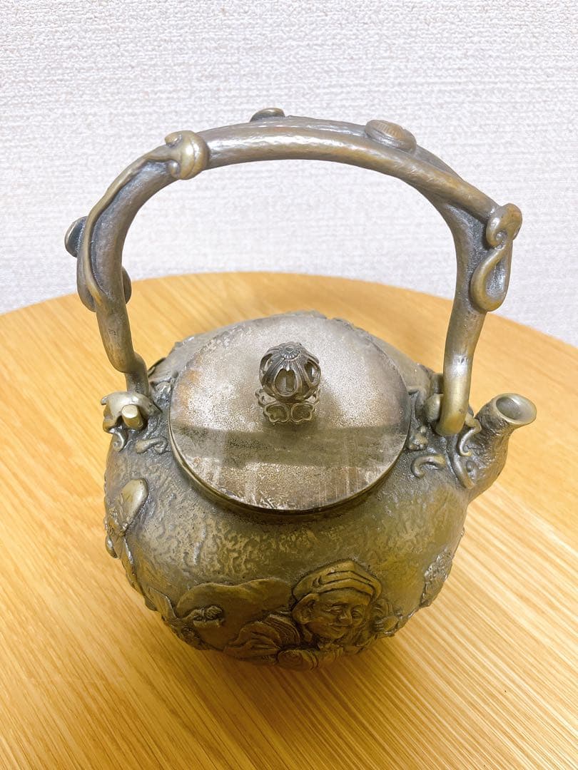 亀文堂 鉄瓶 須賀月芳作 七福神 急須 茶道具 工芸品