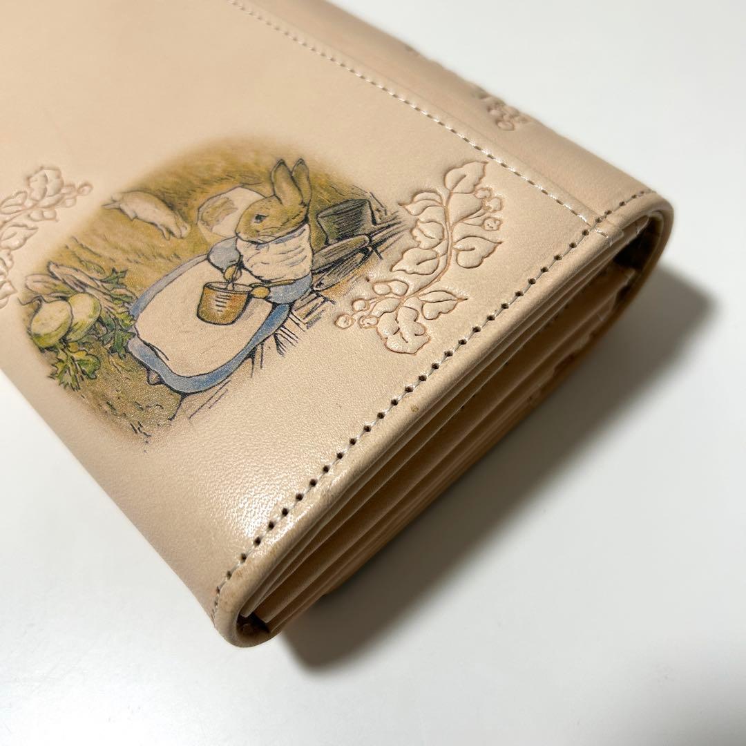 T*t様 ピーターラビット 長財布 レザー 型押し ペイント アート ベージュ