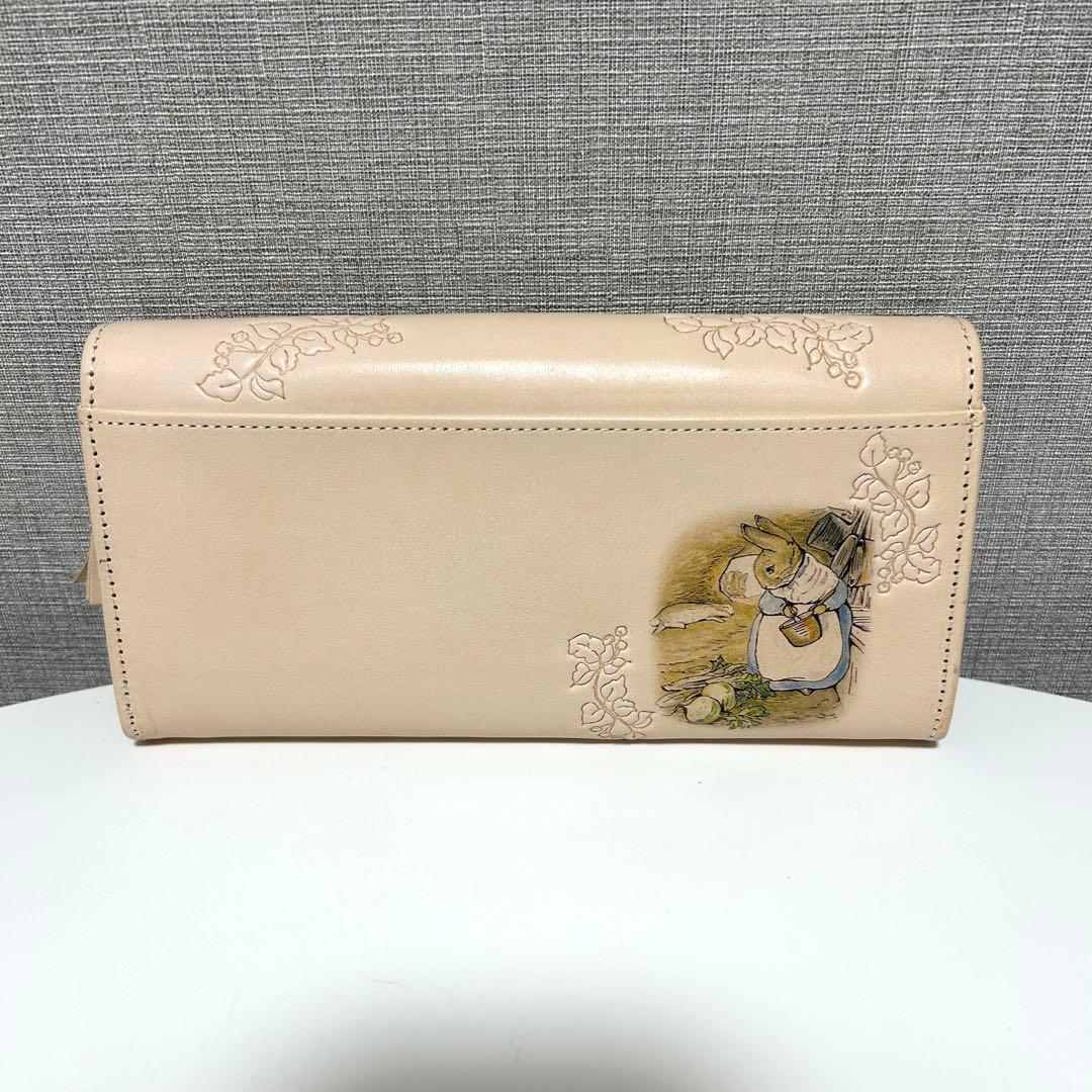 T*t様 ピーターラビット 長財布 レザー 型押し ペイント アート ベージュ