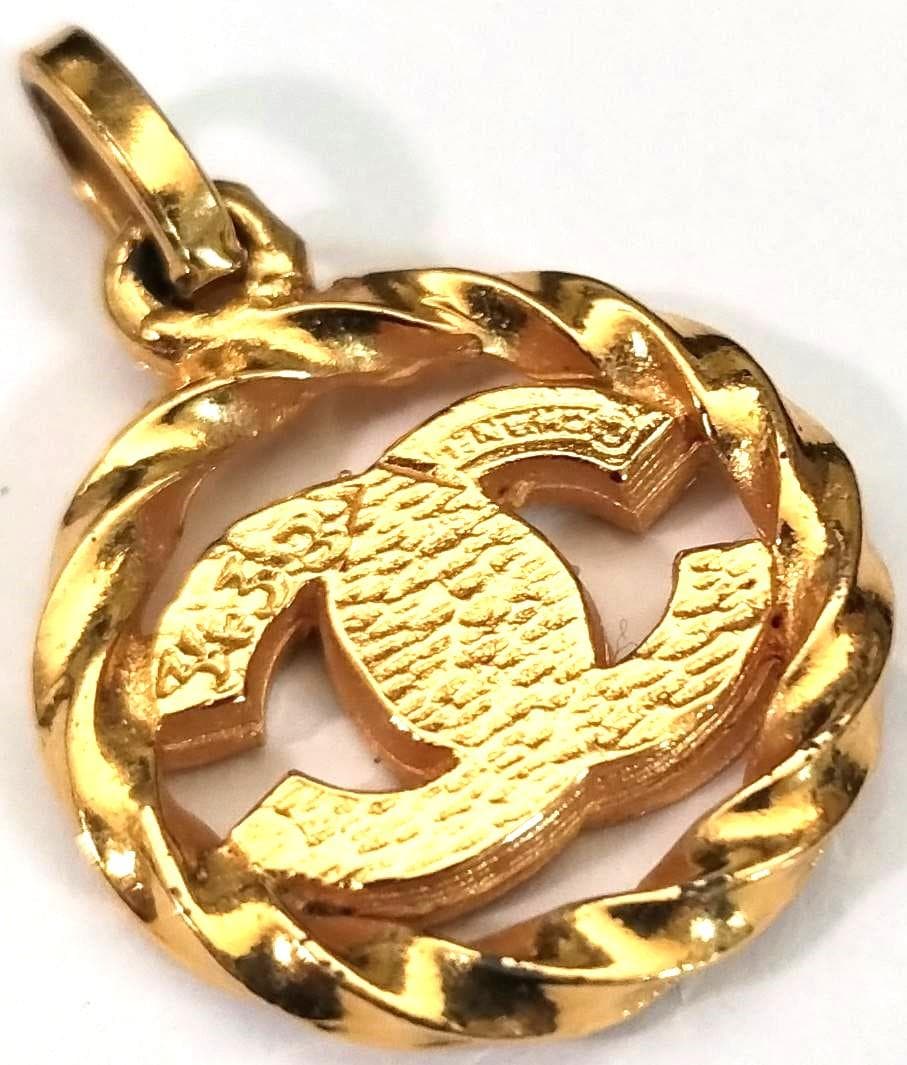 CHANEL ヴィンテージ ペンダントトップ ココマーク カラーストーン