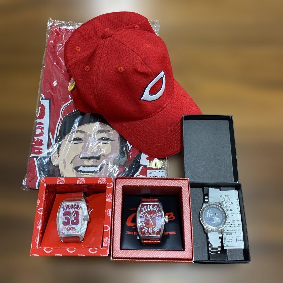 広島東洋カープ×フランク三浦　腕時計　ニューヨークヤンキース　帽子　Tシャツ