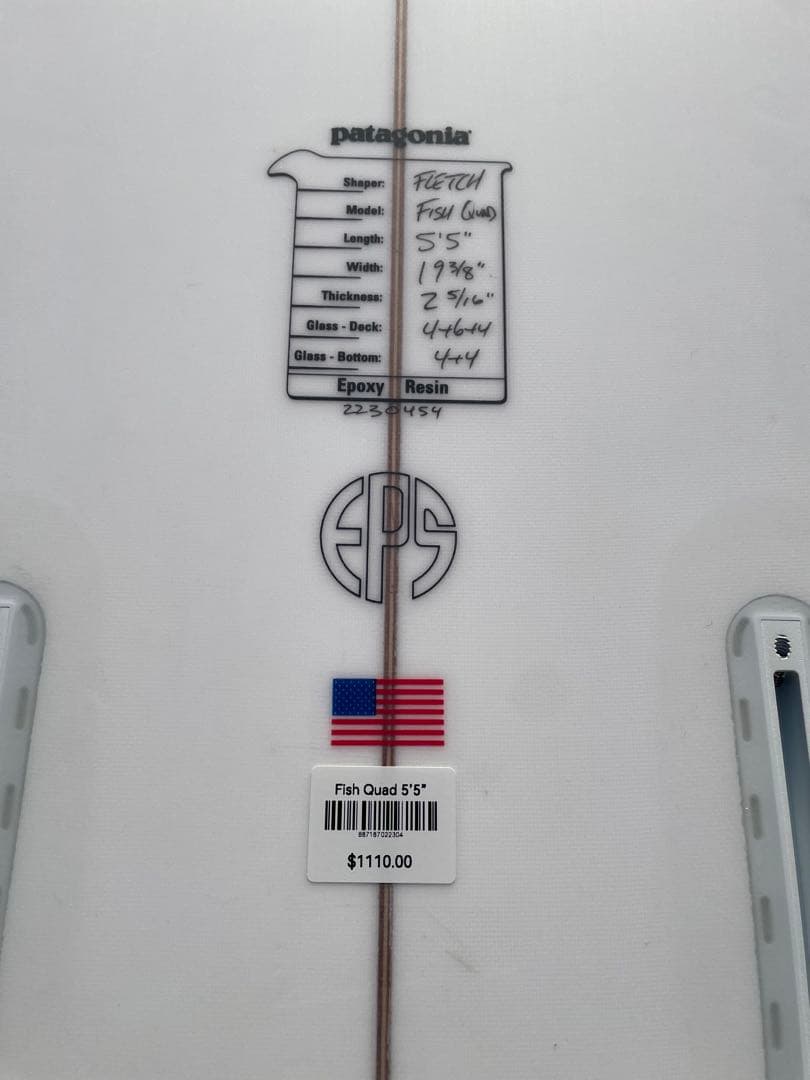 新品・聖地カーディフ購入　FCD Quad FISH 5'5\" パタゴニア
