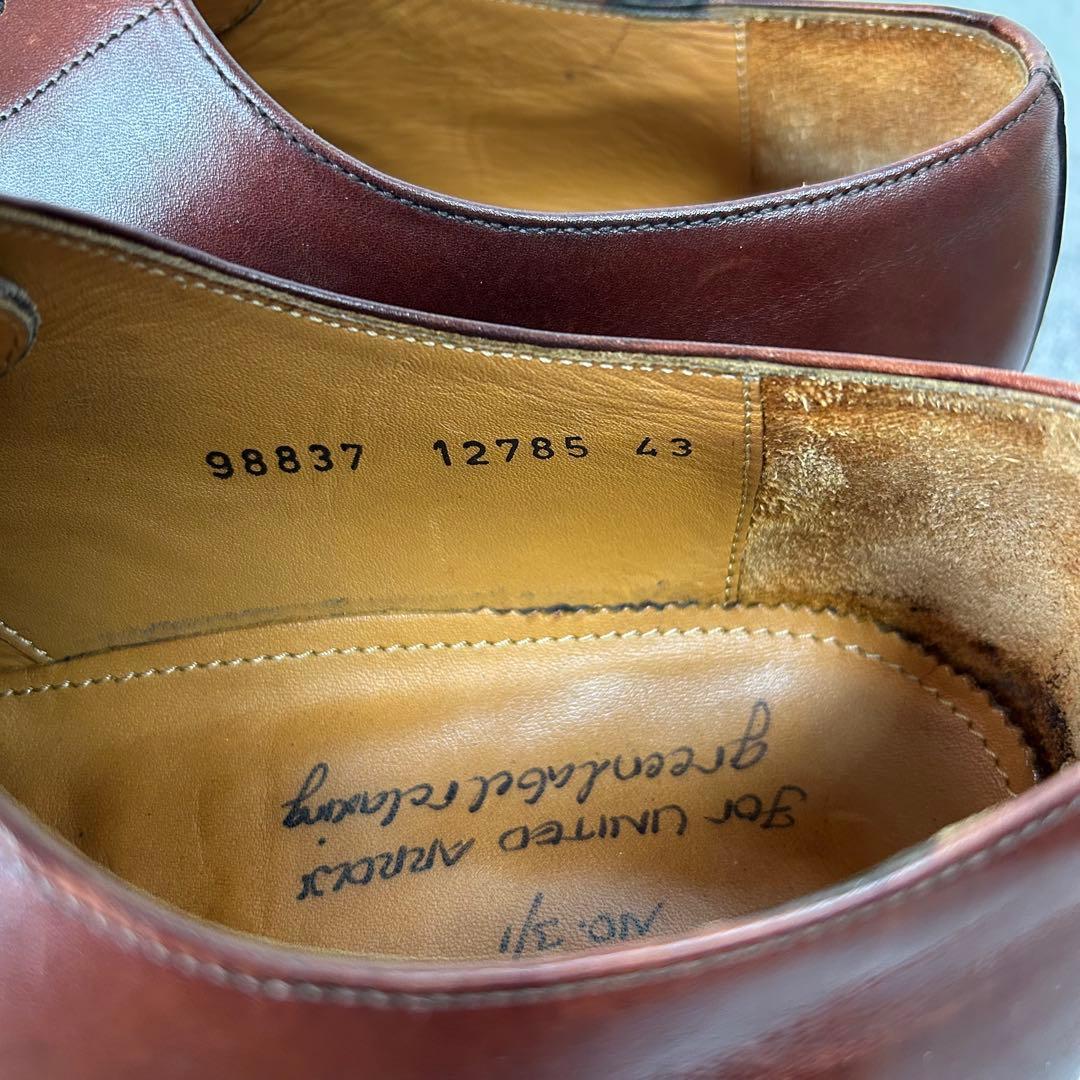 ジャランスリワヤ 別注 Uチップ 43 濃茶 本革 外羽根 ドレスシューズ