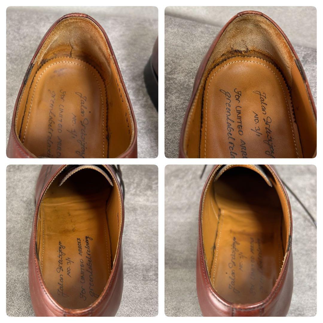 ジャランスリワヤ 別注 Uチップ 43 濃茶 本革 外羽根 ドレスシューズ