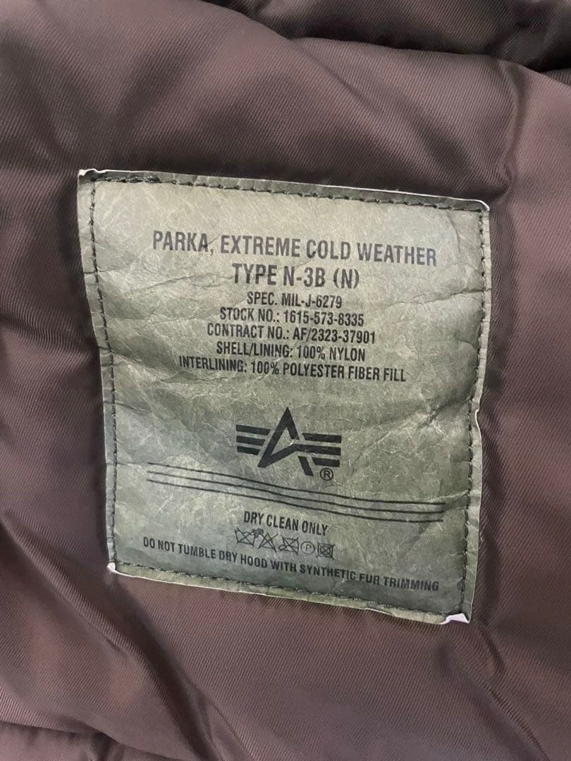 ALPHAINDUSTRIES フライトジャケット Ｎ-3B スリムフィット