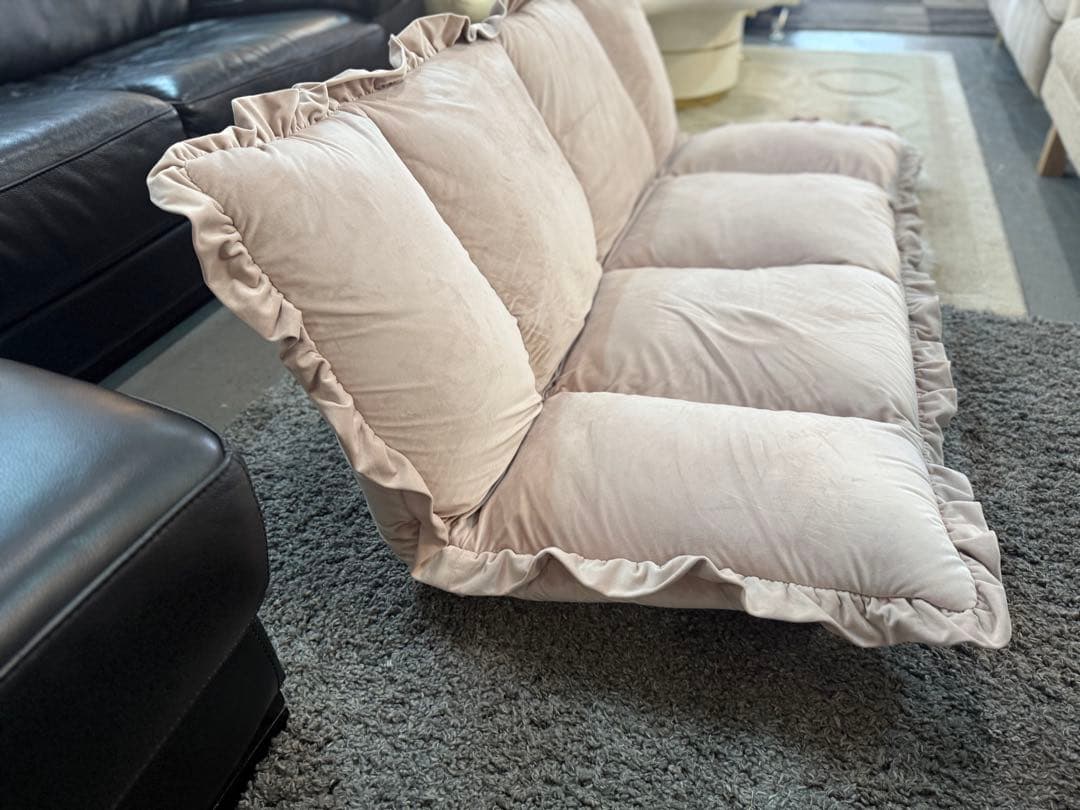 フランフラン　カランフロアソファ　ピンク