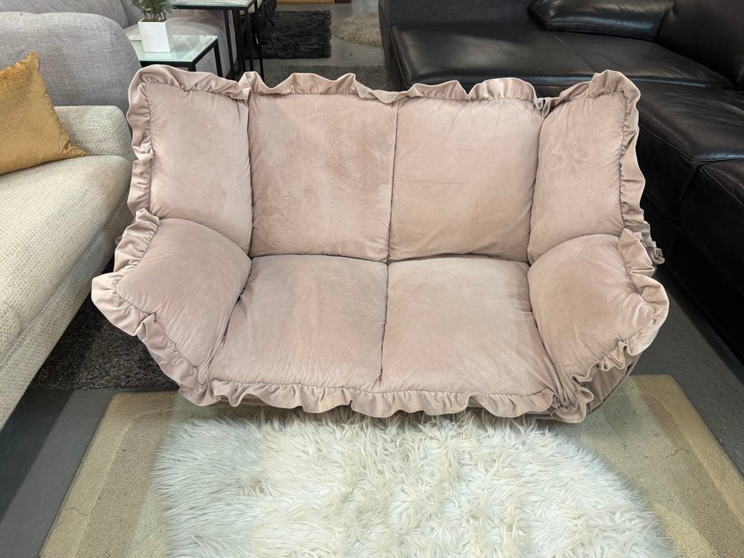 フランフラン　カランフロアソファ　ピンク