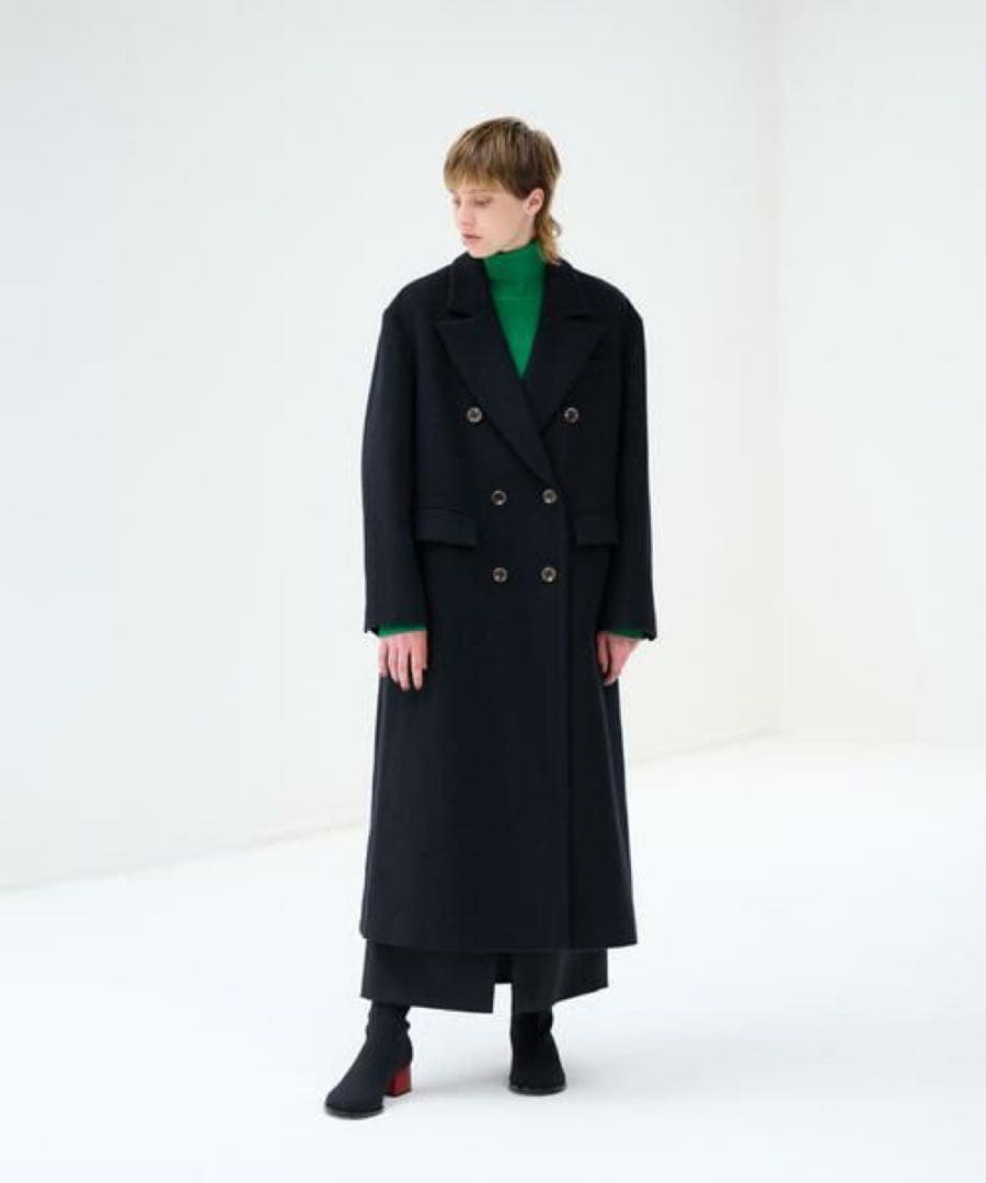 2023美品LANVIN en Bleu ロングオーバーコート