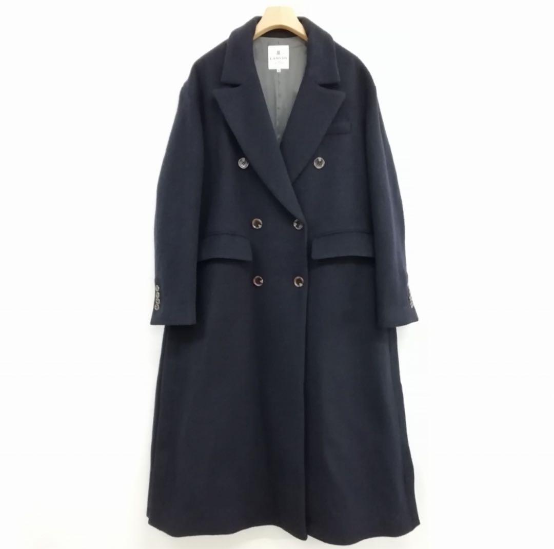 2023美品LANVIN en Bleu ロングオーバーコート