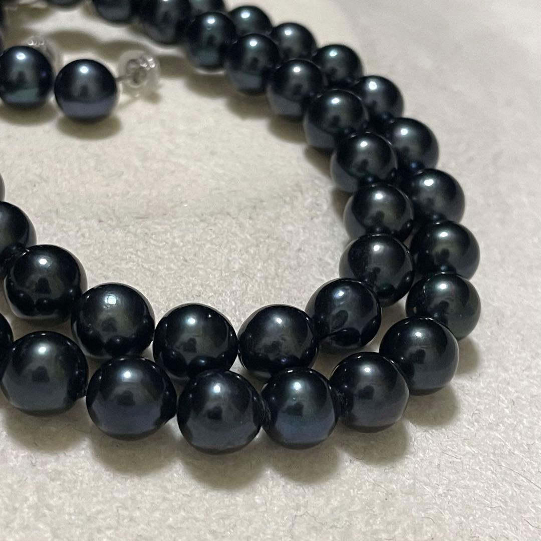 ケース付き専用【K14WG✨美品】 あこや本真珠 ネックレス ピアス 7.5-8