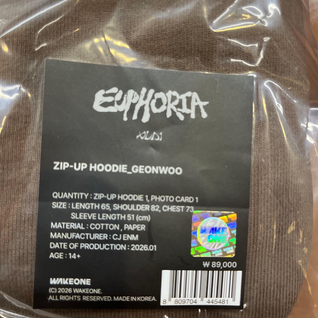 EUPHORIA ZIP-UP フーデイ　ald1 キムゴヌ　韓国　ポップアップ