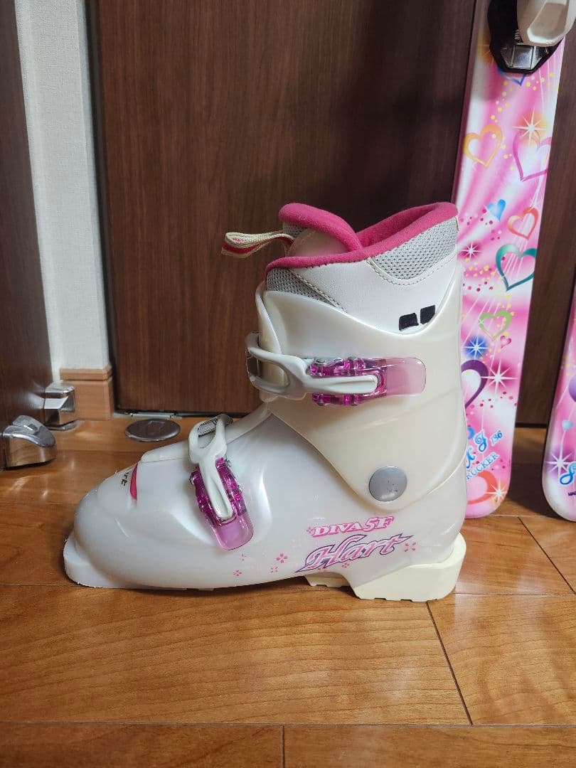 スキーセット　子供　スキー板　136cm ブーツ24cm ストック100cm