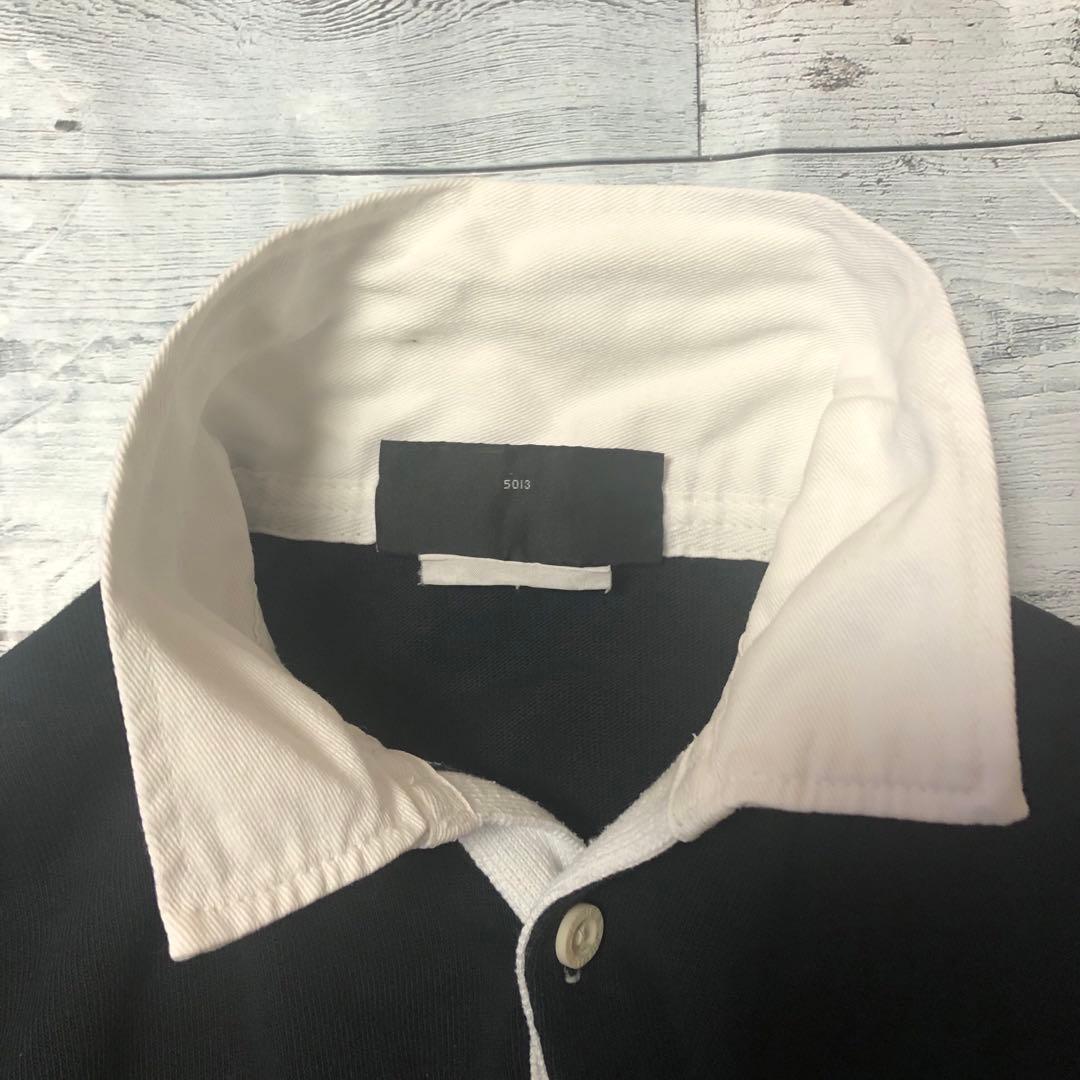 90s CANTERBURY カンタベリー オールブラックス ラガーシャツ M