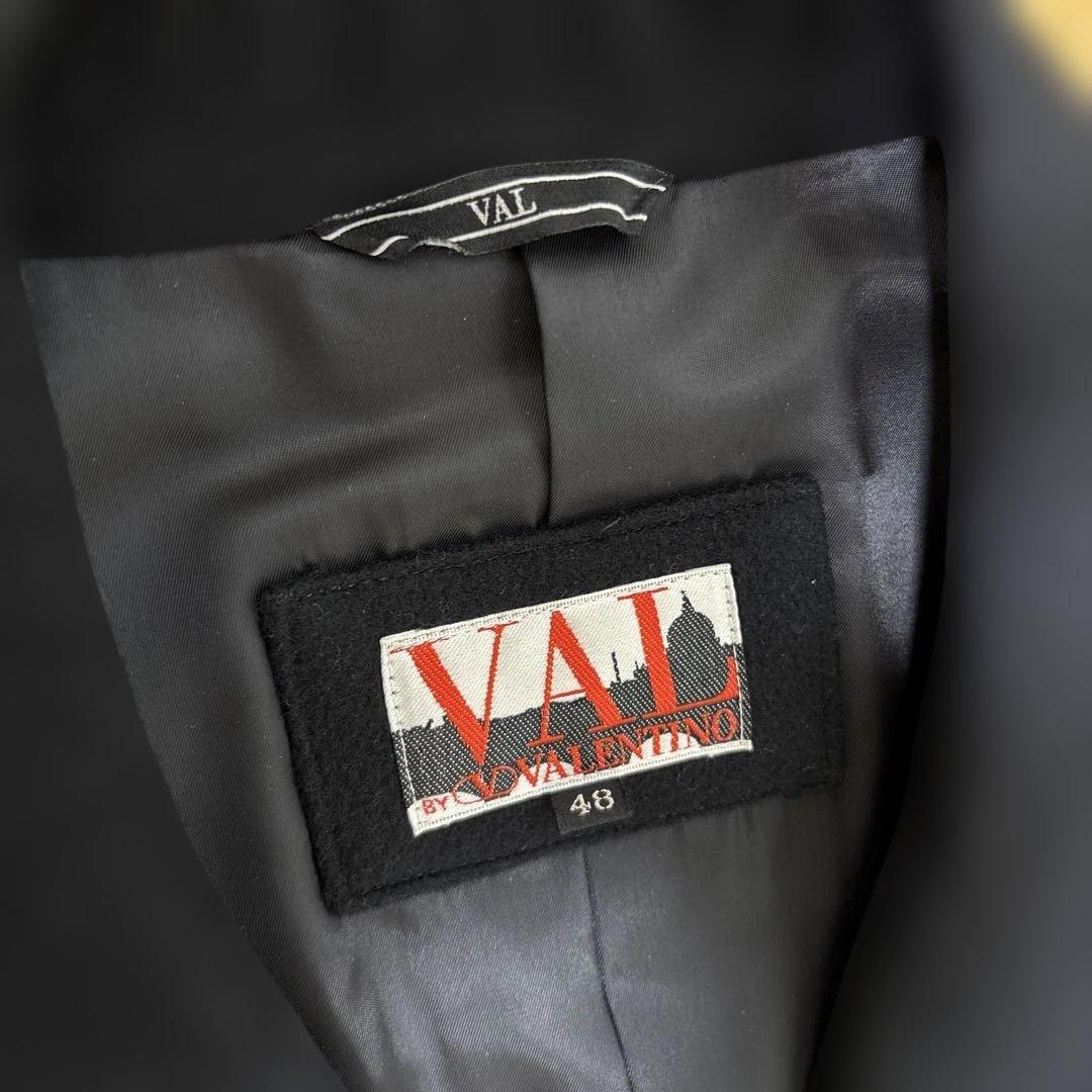【美品】VAL by Valentino 黒ロングコート48 オンワード樫山