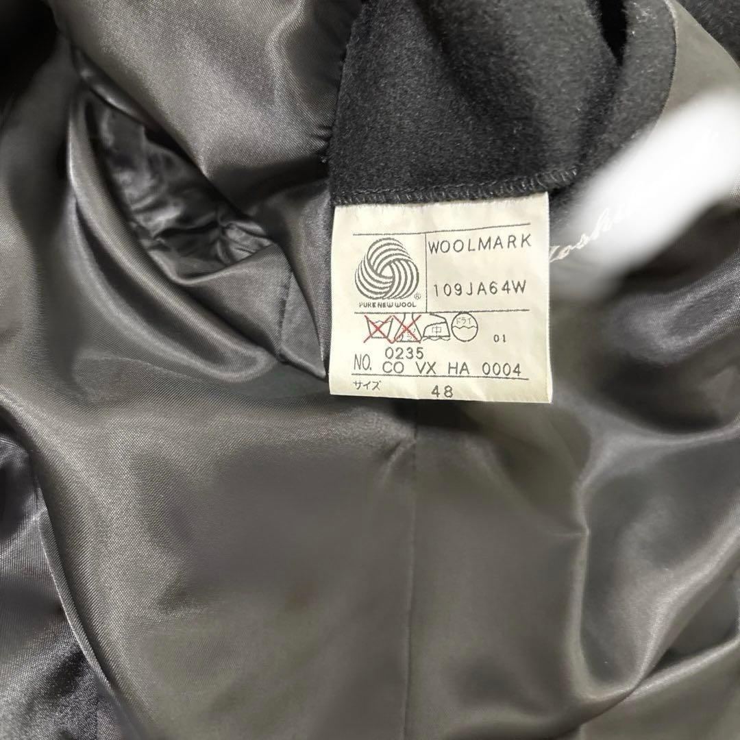 【美品】VAL by Valentino 黒ロングコート48 オンワード樫山