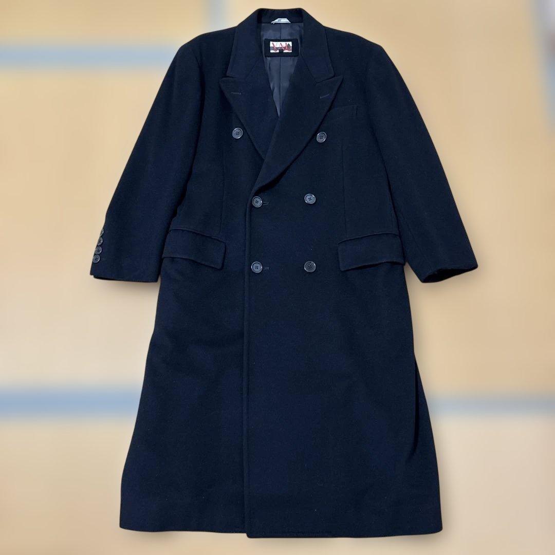 【美品】VAL by Valentino 黒ロングコート48 オンワード樫山