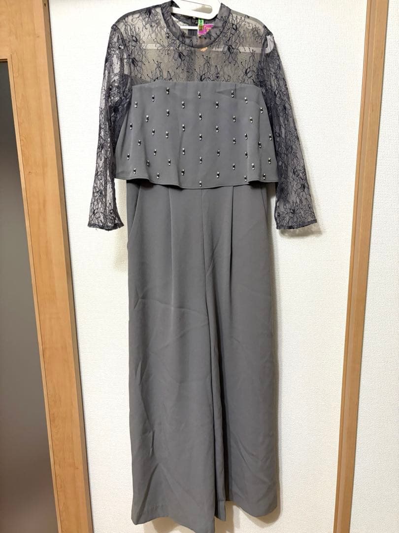 【美品】グレースコンチネンタル ドレス ズボンワンピ レース サロペ　結婚式