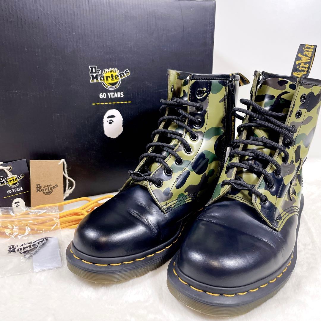 希少 ドクターマーチン × エイプ 60周年 8ホール ブー カモフラ 27cm