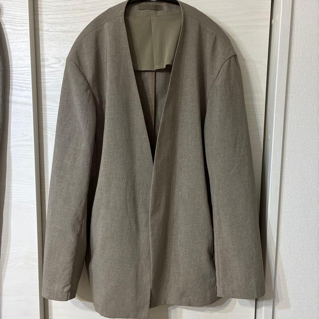 アダムエロペ ADAM ET ROPE ノーカラーセットアップ L リネン風