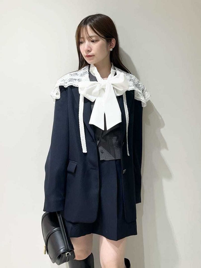 SNIDEL レースカラーテーラードジャケット