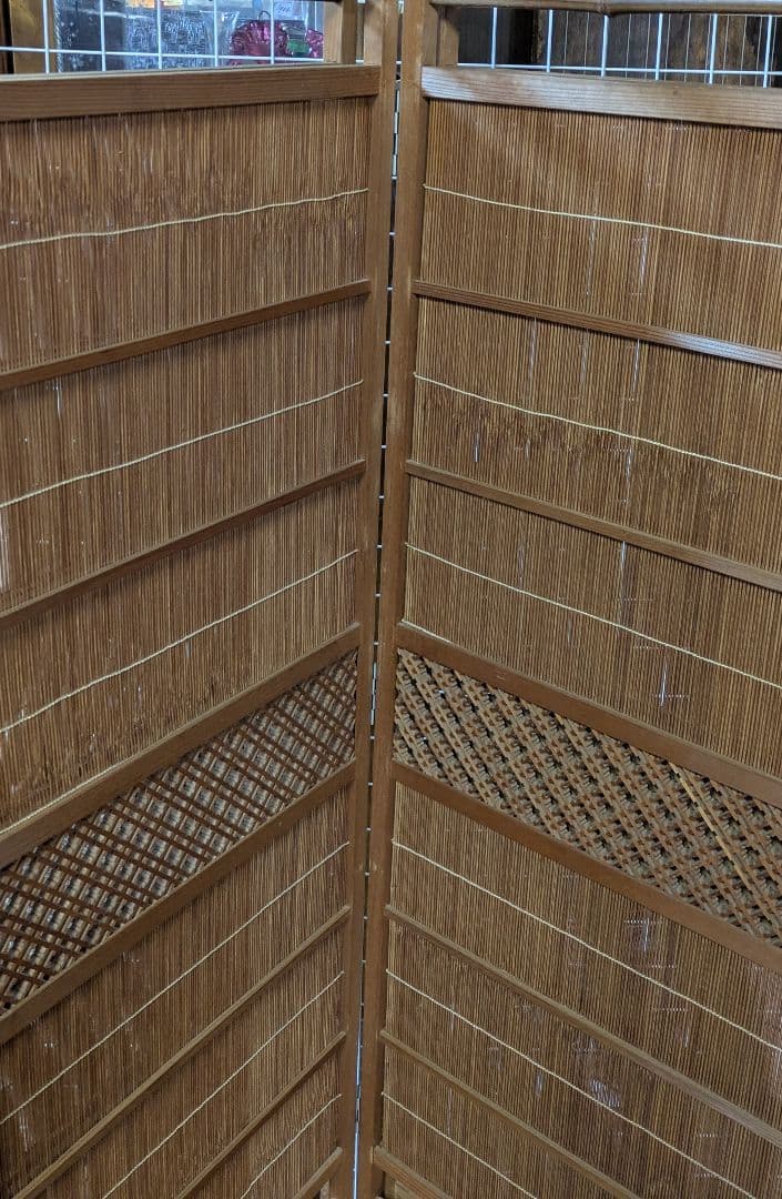 和風 衝立 スクリーン パーティション 間仕切り 4連 衝立天然木 送料無料