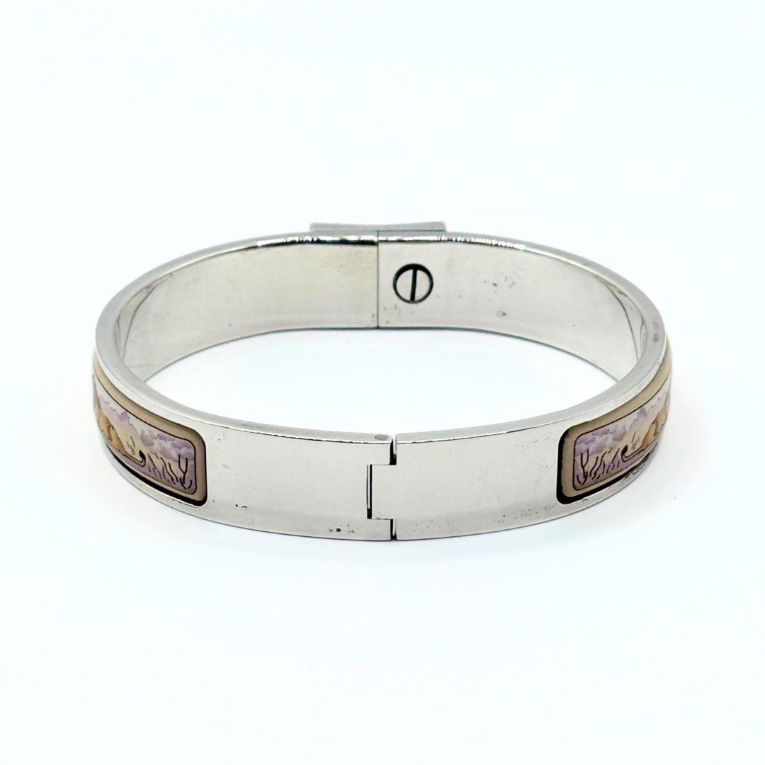 エルメス エナメルバングル シルバー925 アニマルモチーフ ヴィンテージ