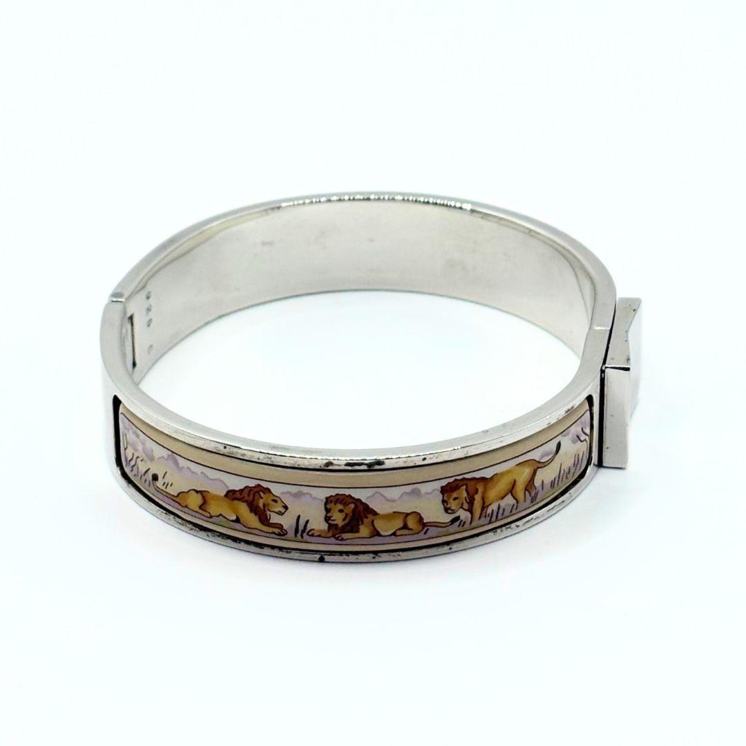 エルメス エナメルバングル シルバー925 アニマルモチーフ ヴィンテージ