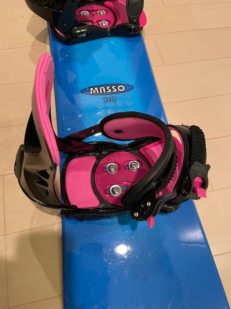 MASSO スノーボード 118cm バインディング付き キッズ用