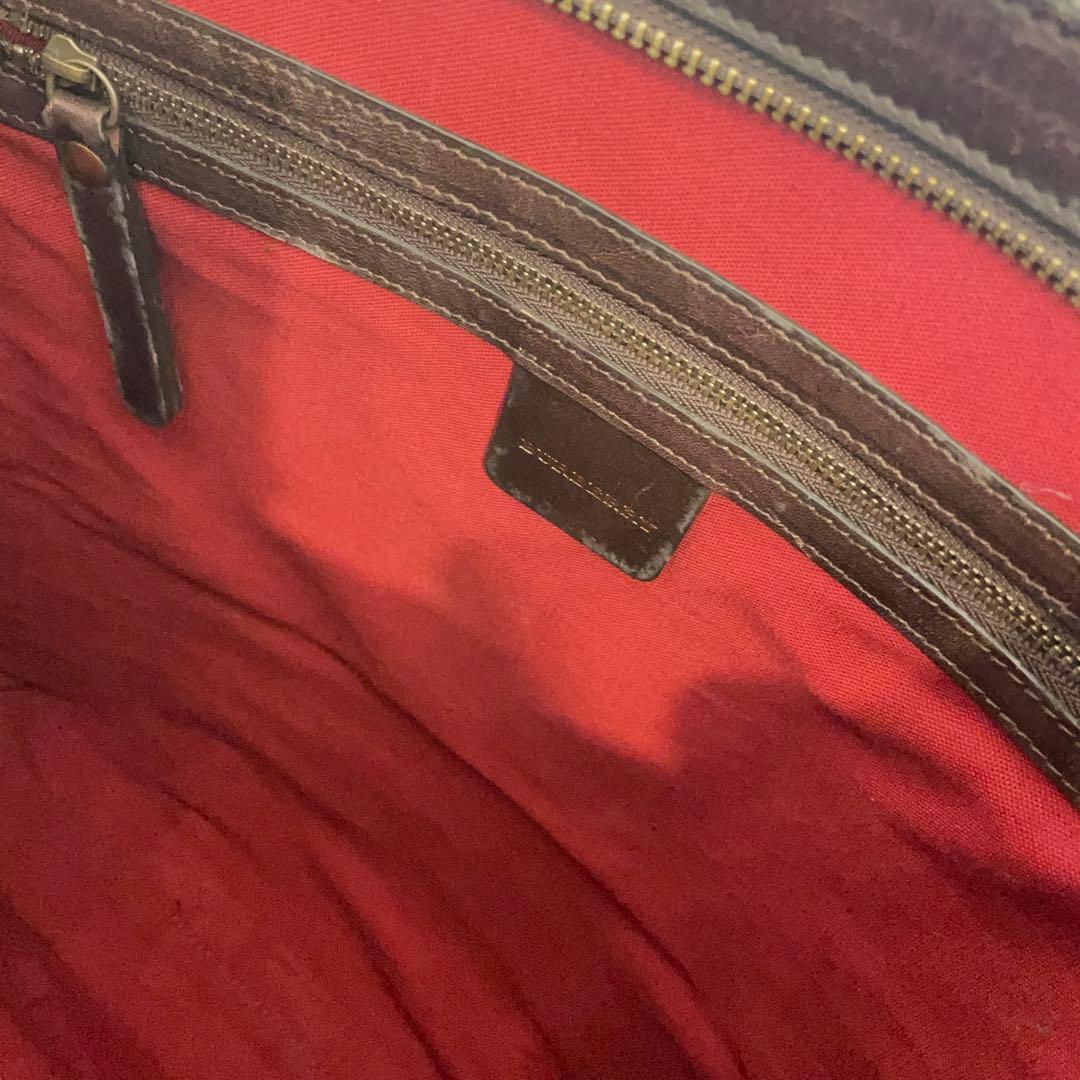 BURBERRY トートバッグ ウール レザー バーバリーチェック