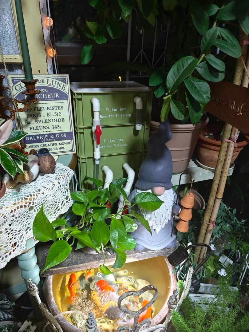 水中ポンプお任せ濾過材付きフルセット 水槽池用濾過器フィルター到着すぐ使える状態