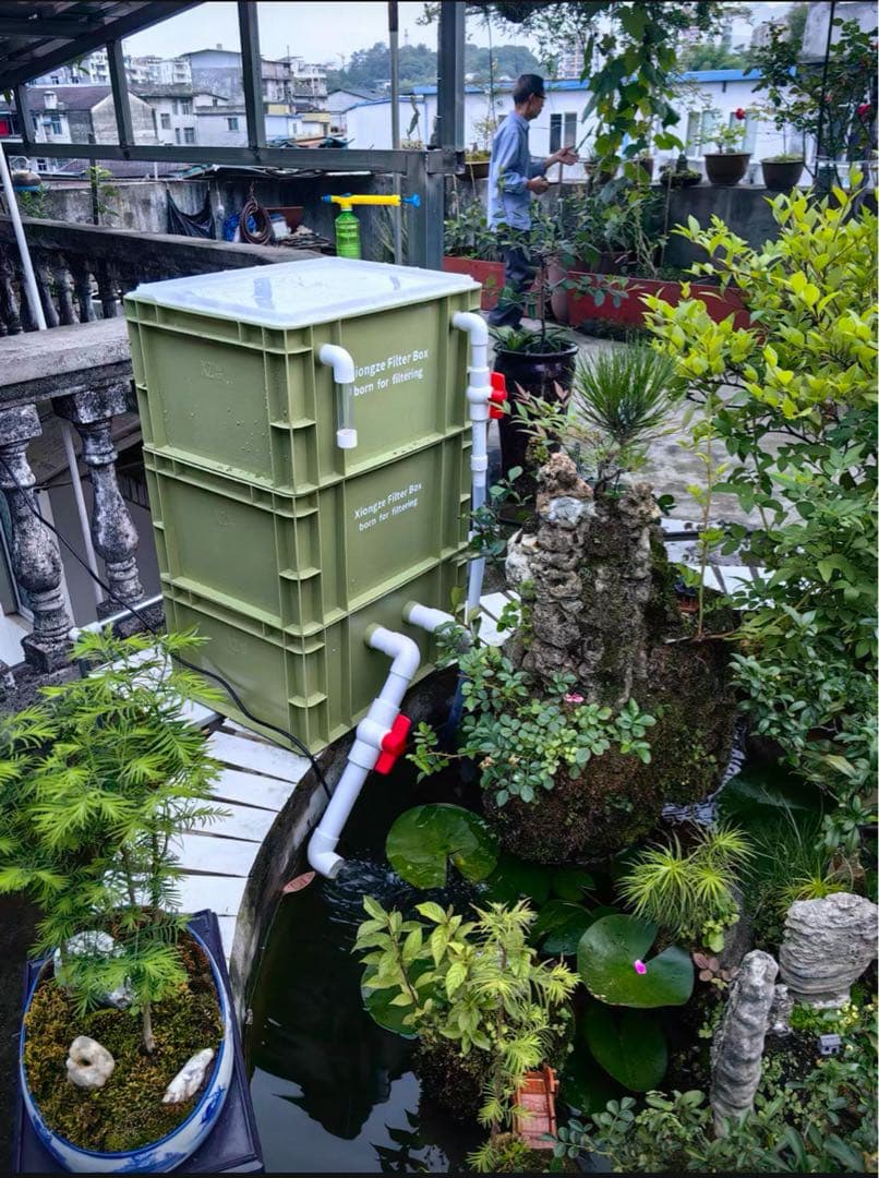 水中ポンプお任せ濾過材付きフルセット 水槽池用濾過器フィルター到着すぐ使える状態