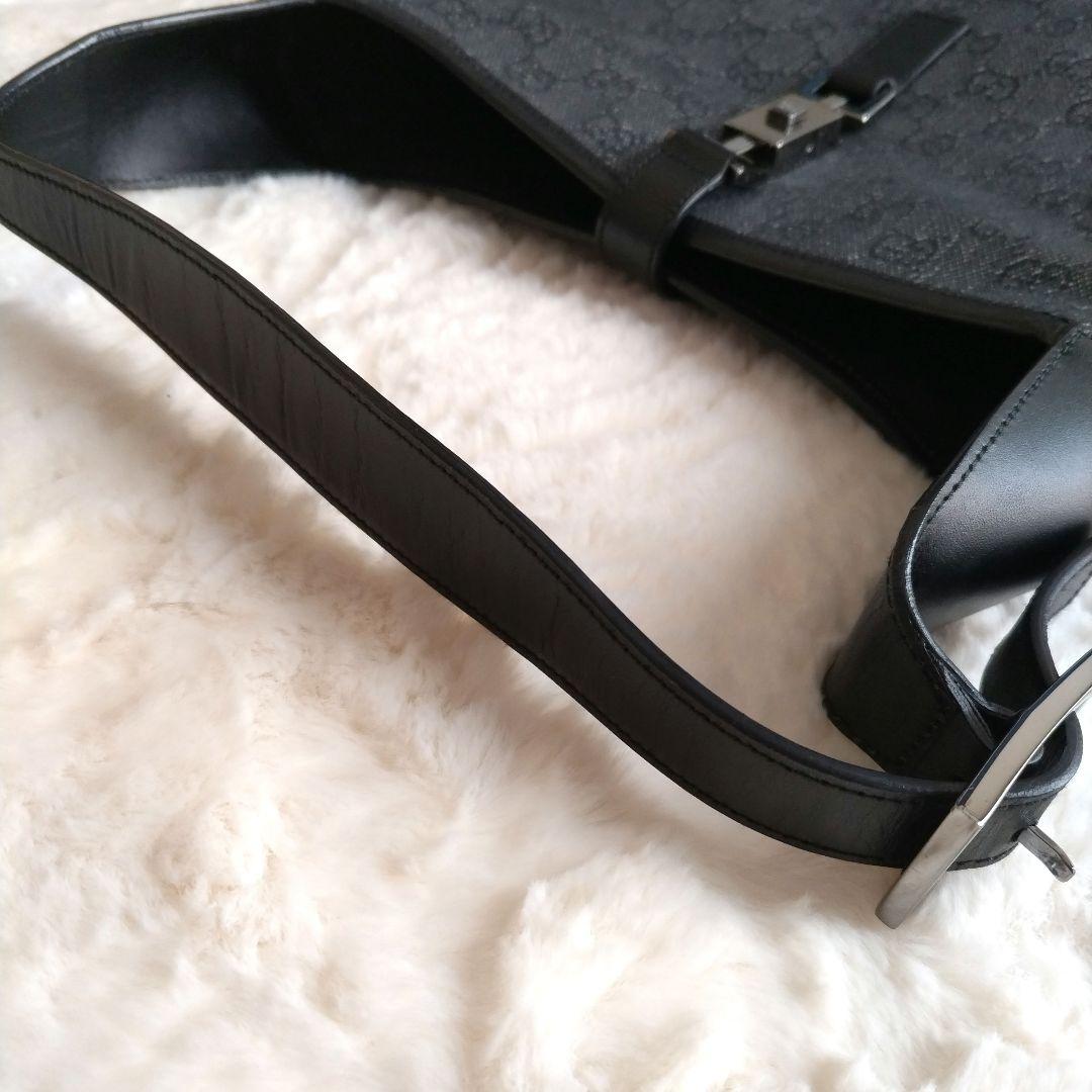 極美品 GUCCI　グッチ　バッグ　ジャッキー　GG柄　キャンバス　レザー
