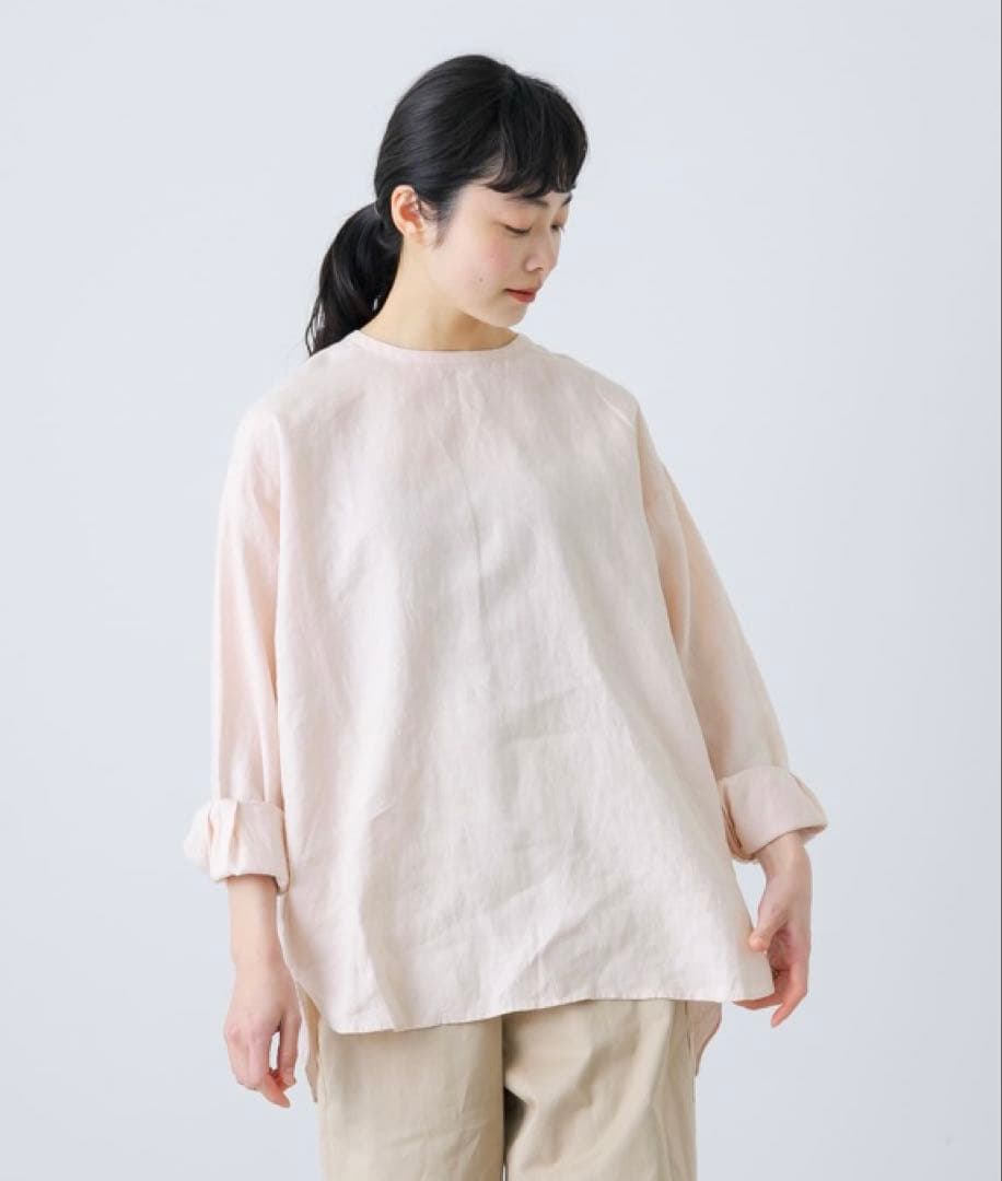 h*u様 【完売品】新品未使用 かぐれ リネン クルーネック プルオーバー 麻1