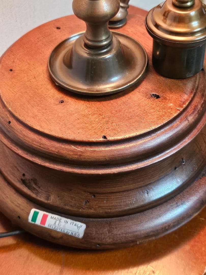 イタリアンアンティークウッドランプ