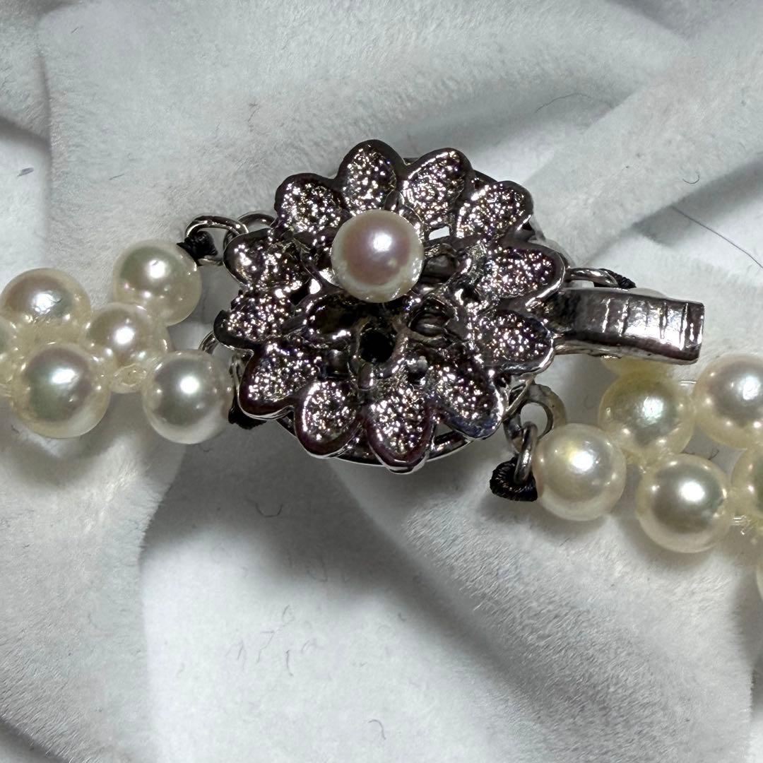 美品★あこや真珠 チョーカー ネックレス ベビーパール 本真珠 シルバー金具