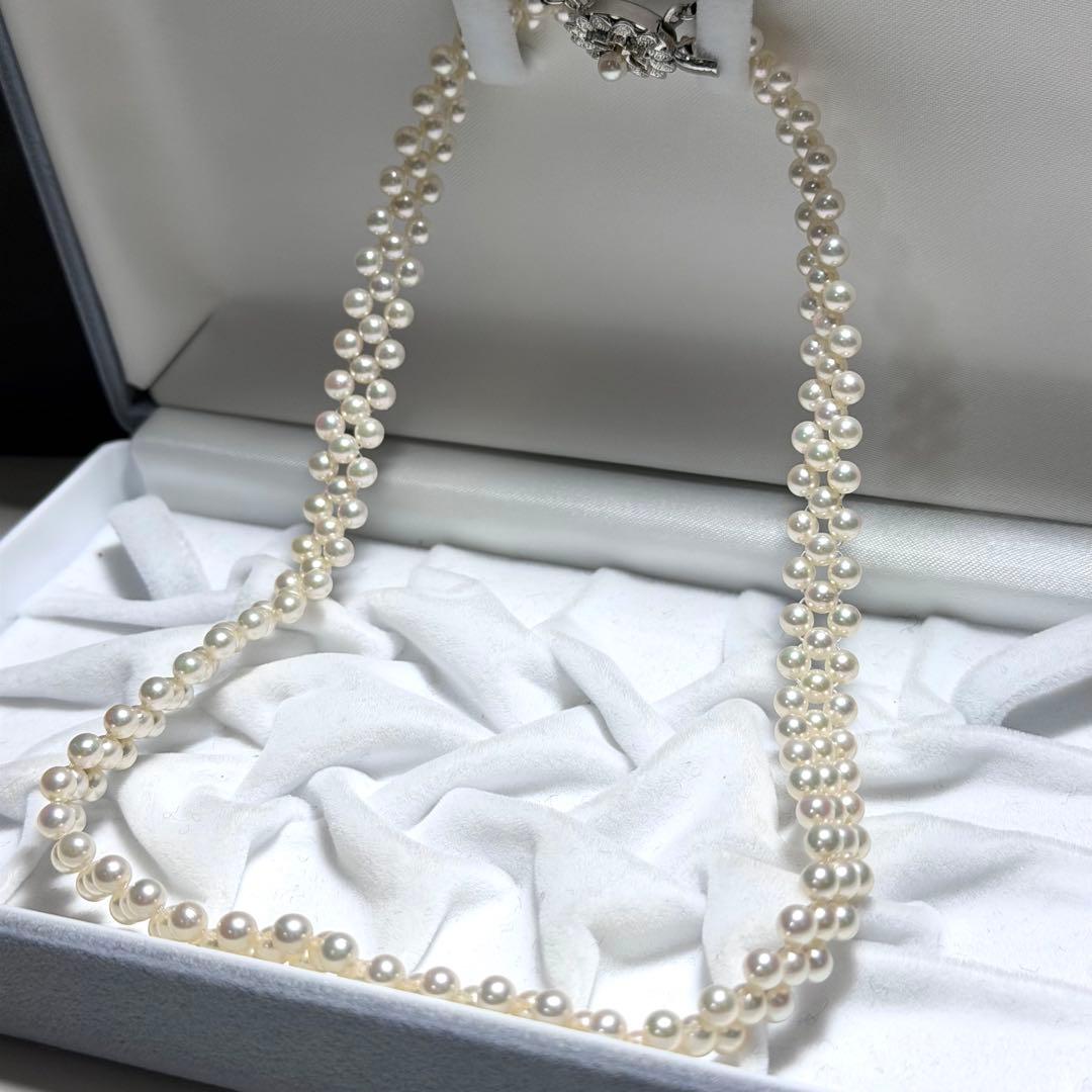 美品★あこや真珠 チョーカー ネックレス ベビーパール 本真珠 シルバー金具