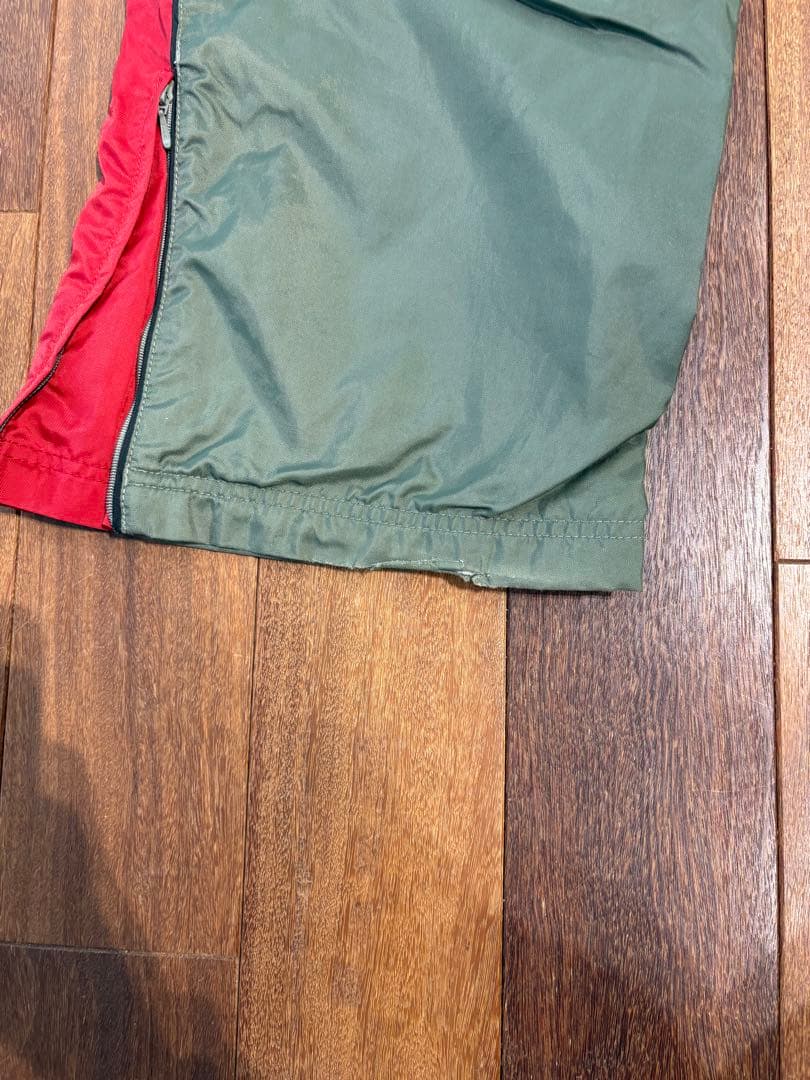 90s NIKE ナイロンパンツ　ワイドストレート　サイドジップ　ライナー付き