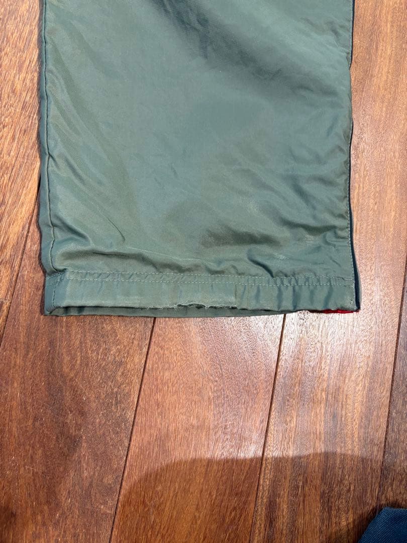 90s NIKE ナイロンパンツ　ワイドストレート　サイドジップ　ライナー付き