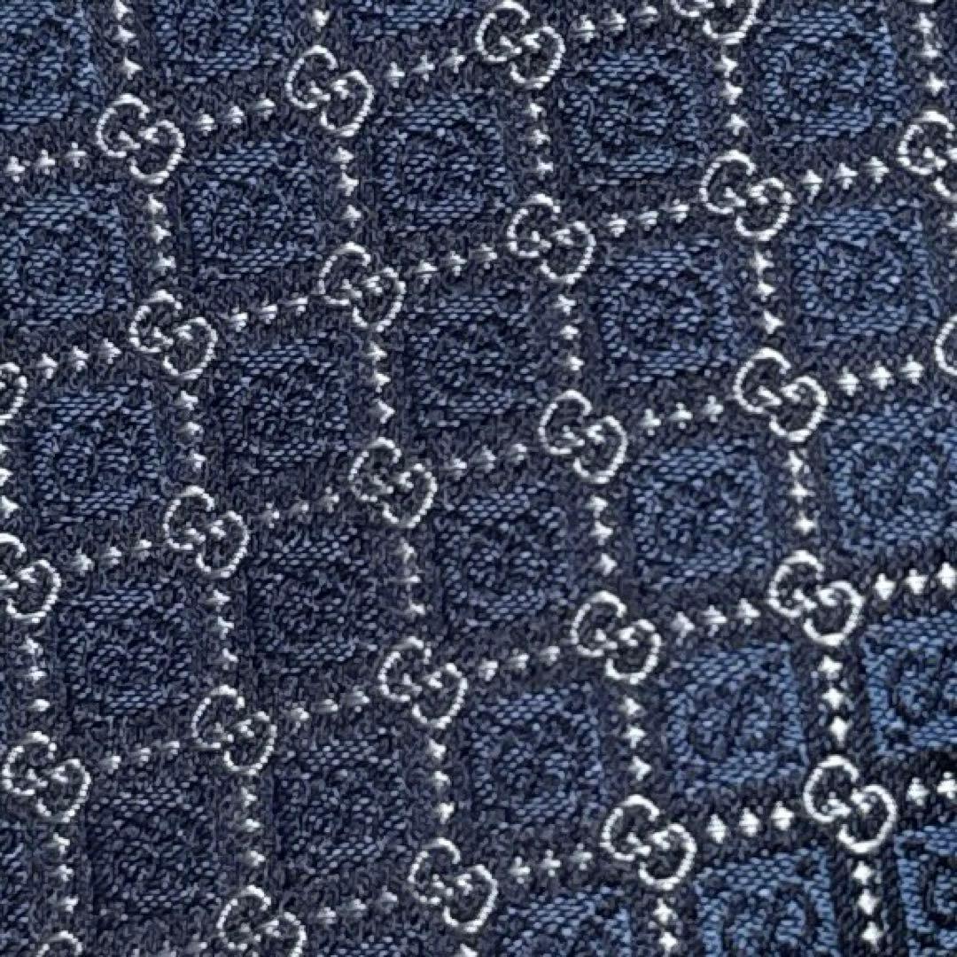 【未使用級】GUCCI ネクタイ　高級シルク　ジャガード　GG柄